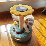 Flower cat scratch post